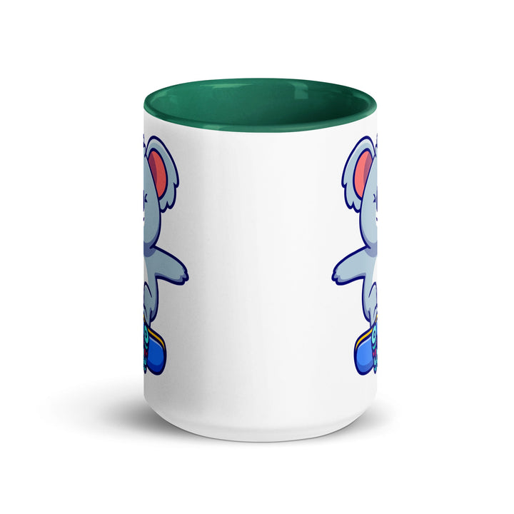 Flying Skateboard Koala Mug with Color Inside - ArtyKoala