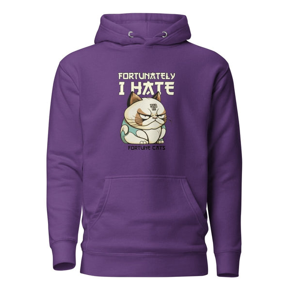 Fortunately I Hate Graphic Hoodie - Purple - S - ArtyKoala