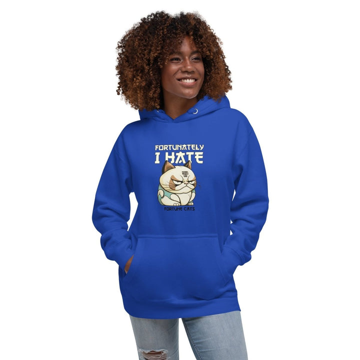 Fortunately I Hate Graphic Hoodie - Black - S - ArtyKoala