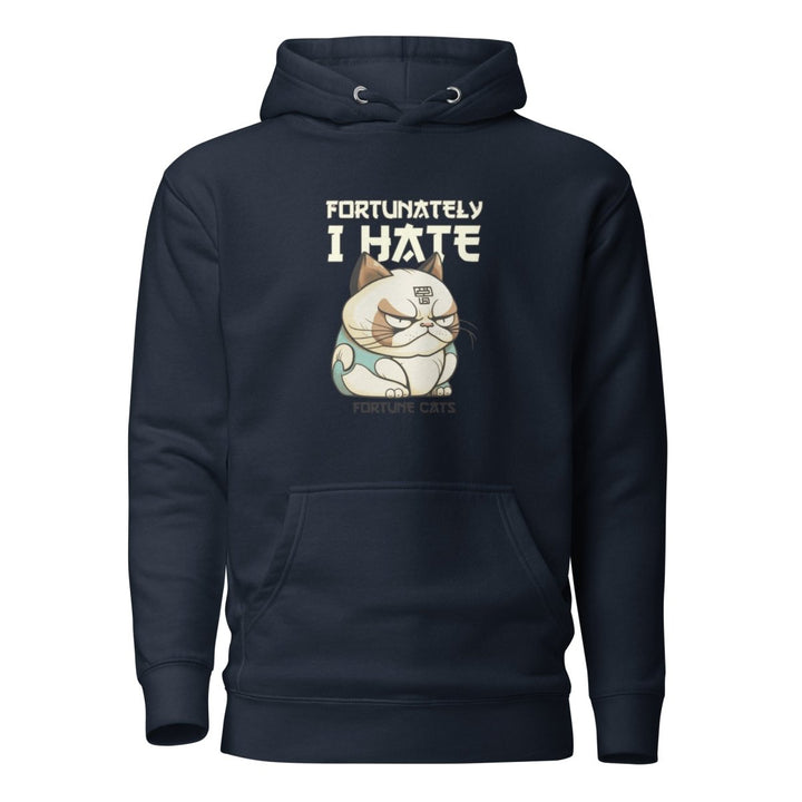 Fortunately I Hate Graphic Hoodie - Navy Blazer - S - ArtyKoala