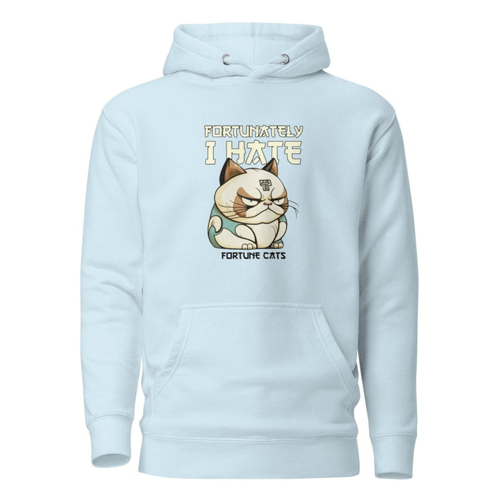 Fortunately I Hate Graphic Hoodie - Sky Blue - S - ArtyKoala