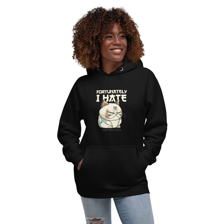 Fortunately I Hate Graphic Hoodie - Navy Blazer - S - ArtyKoala