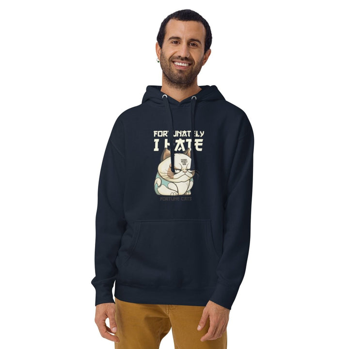 Fortunately I Hate Graphic Hoodie - Maroon - S - ArtyKoala