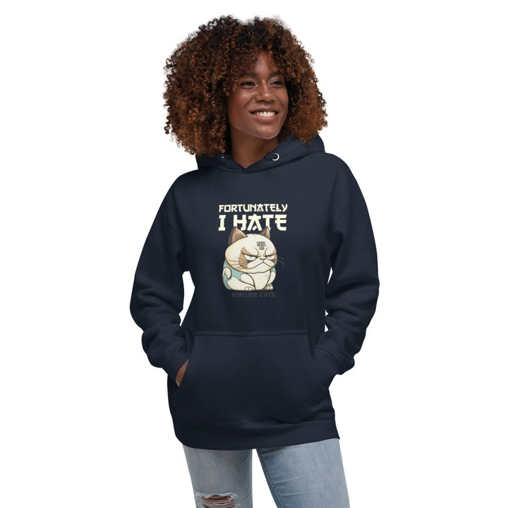 Fortunately I Hate Graphic Hoodie - Maroon - S - ArtyKoala