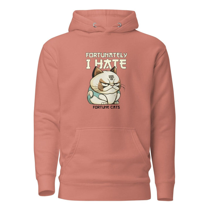 Fortunately I Hate Graphic Hoodie - Dusty Rose - S - ArtyKoala