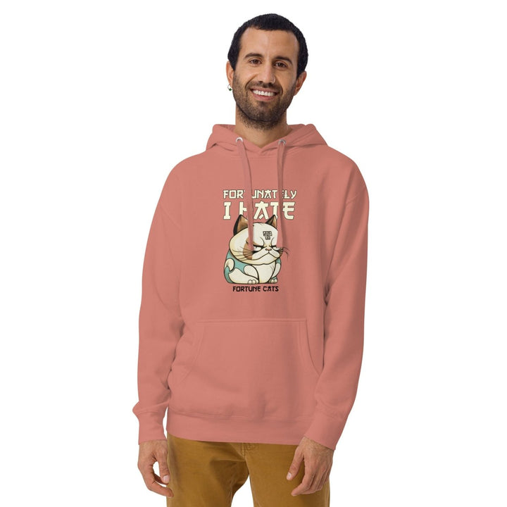 Fortunately I Hate Graphic Hoodie - Dusty Rose - S - ArtyKoala