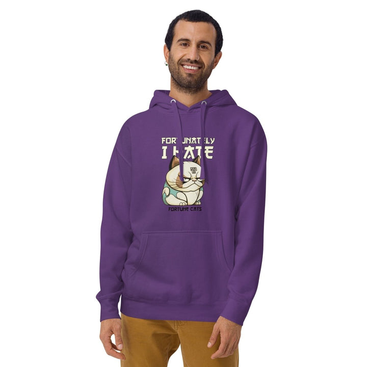 Fortunately I Hate Graphic Hoodie - Purple - S - ArtyKoala