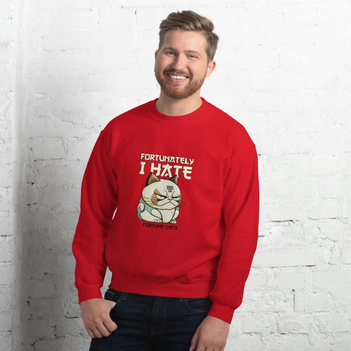 Fortunately I Hate Graphic Sweatshirt - Royal - S - ArtyKoala
