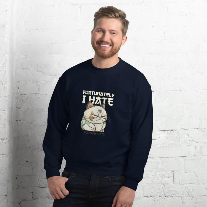 Fortunately I Hate Graphic Sweatshirt - Forest Green - S - ArtyKoala