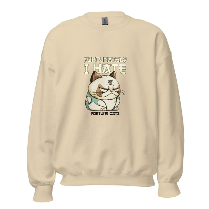 Fortunately I Hate Graphic Sweatshirt - Sand - S - ArtyKoala