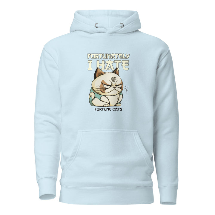 Fortunately I Hate Unisex Premium Hoodie - Sky Blue / S - ArtyKoala