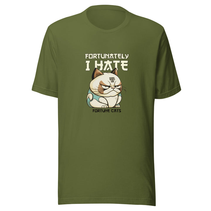 Fortunately I Hate Unisex Premium T-shirt - Olive / S - ArtyKoala