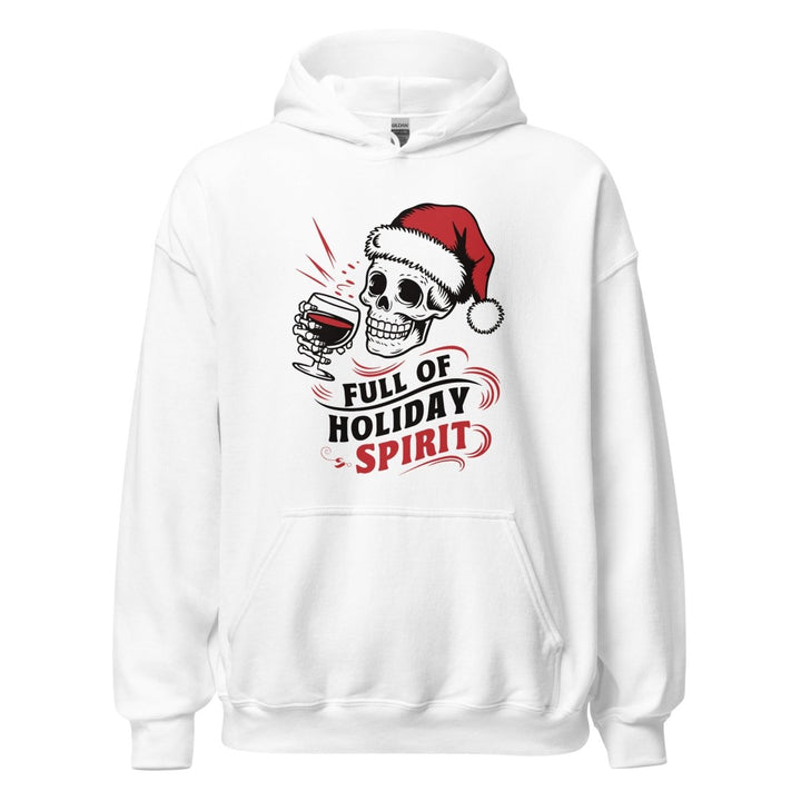 Full Of Holiday Spirit Graphic Hoodie - White - S - ArtyKoala