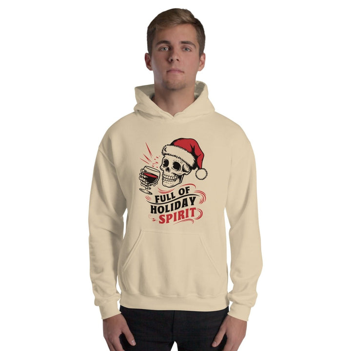 Full Of Holiday Spirit Graphic Hoodie - Sand - S - ArtyKoala