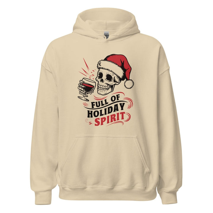 Full Of Holiday Spirit Graphic Hoodie - Sand - S - ArtyKoala