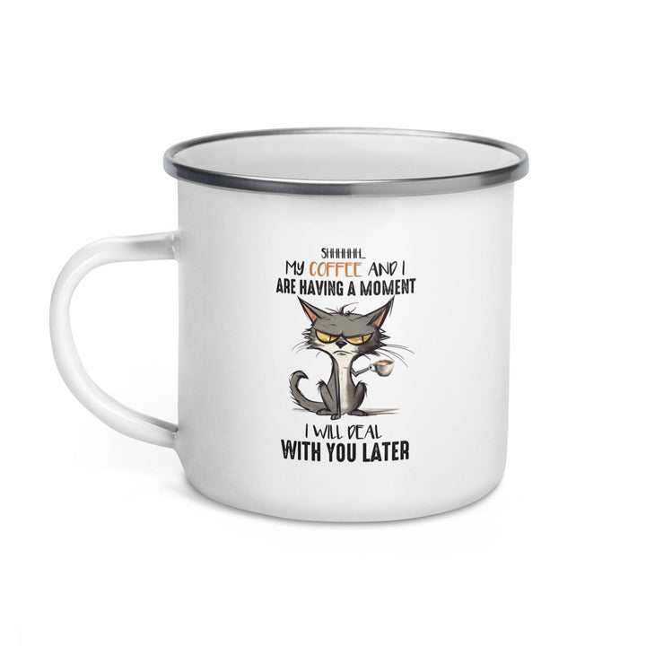 Funy Cat Enamel Mug - ArtyKoala