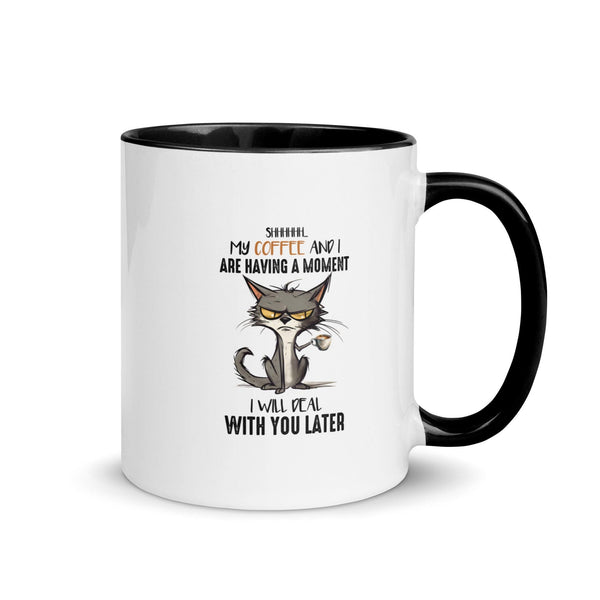 Funy Cat Mug with Color Inside - 11 oz - ArtyKoala