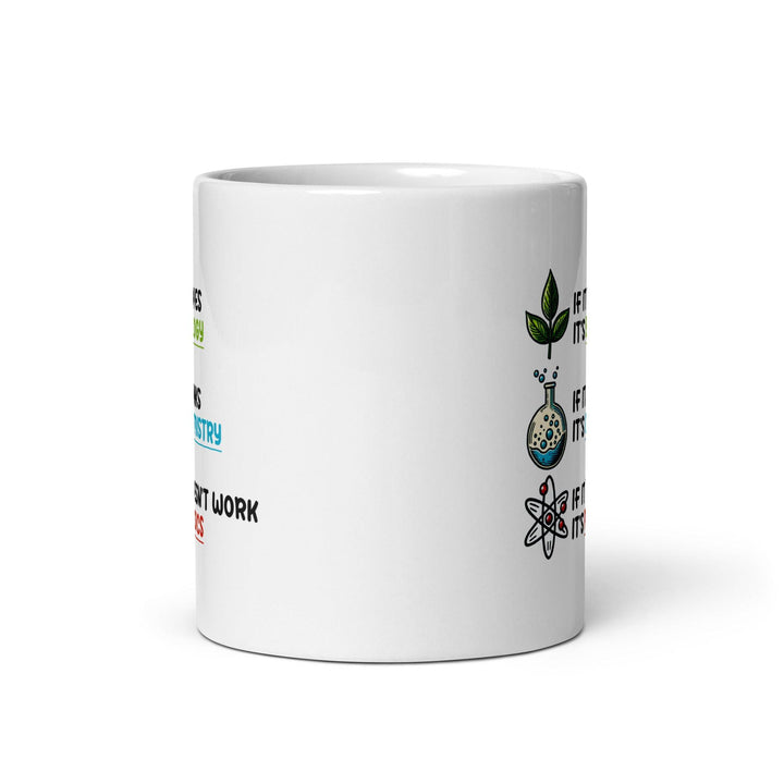 Funy Science White glossy mug - ArtyKoala