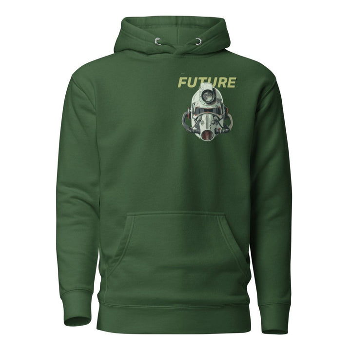 Future Surveiliance Man Graphic Hoodie - Forest Green - S - ArtyKoala