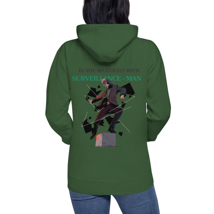 Future Surveiliance Man Graphic Hoodie - Forest Green - S - ArtyKoala