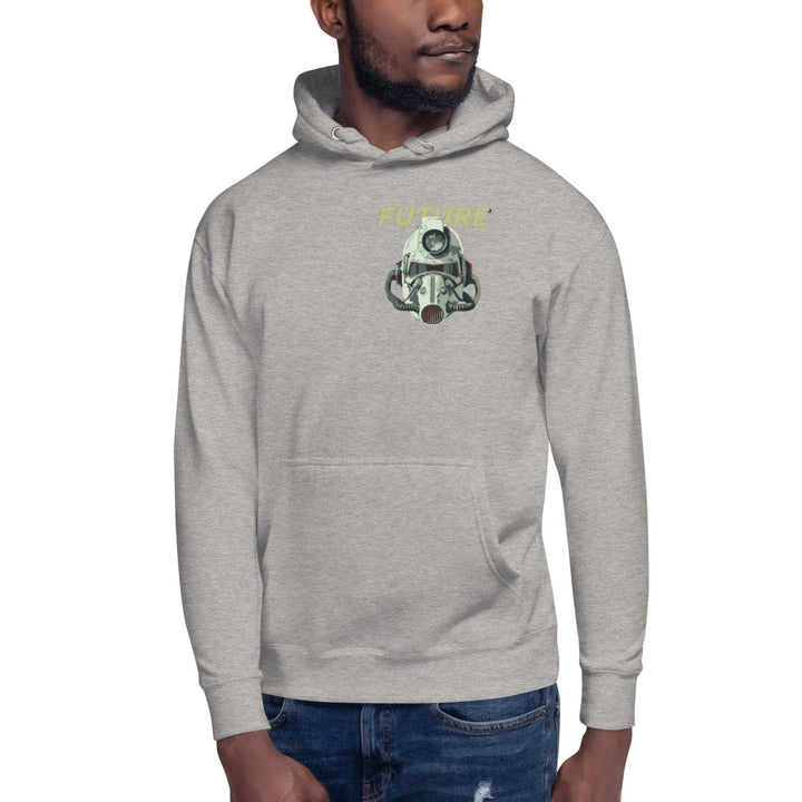 Future Surveiliance Man Graphic Hoodie - Carbon Grey - S - ArtyKoala