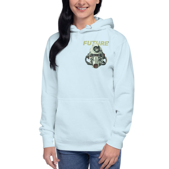 Future Surveiliance Man Graphic Hoodie - Sky Blue - S - ArtyKoala