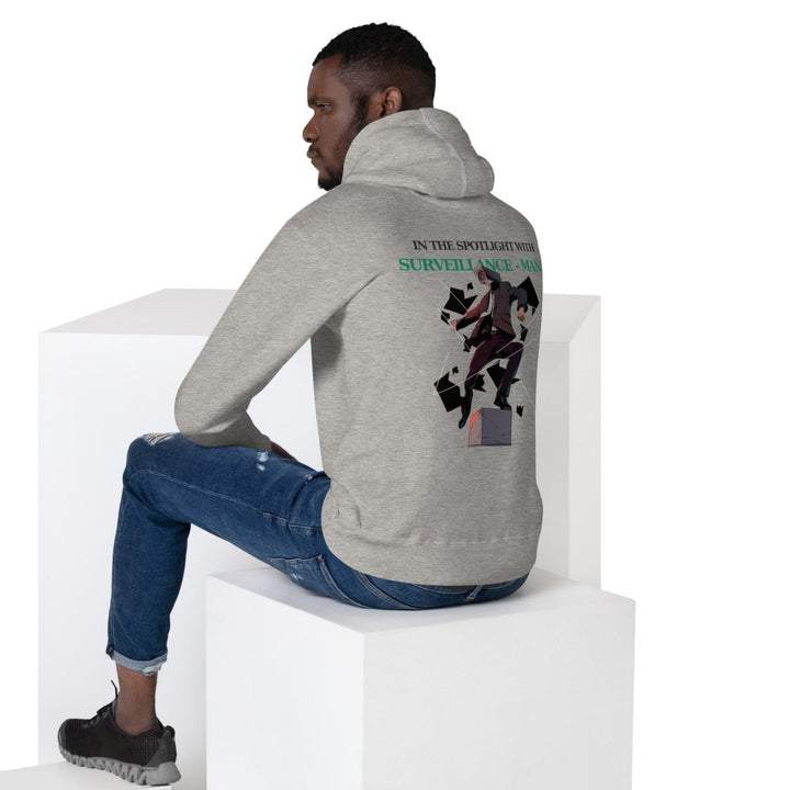 Future Surveiliance Man Graphic Hoodie - Sky Blue - S - ArtyKoala