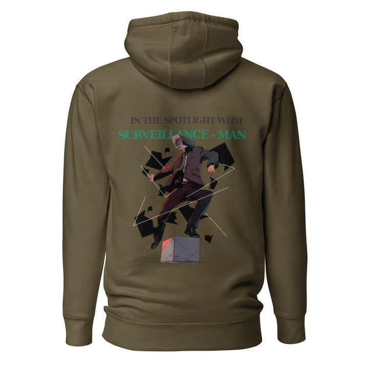 Future Surveiliance Man Graphic Hoodie - Forest Green - S - ArtyKoala