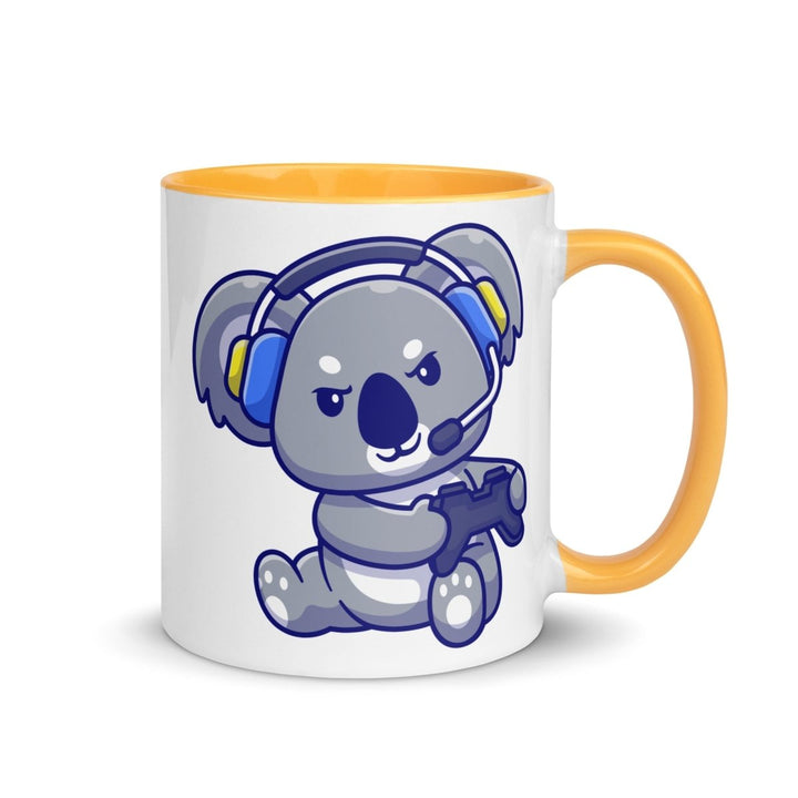 Game Console Koala Mug with Color Inside - Golden Yellow / 11 oz - ArtyKoala