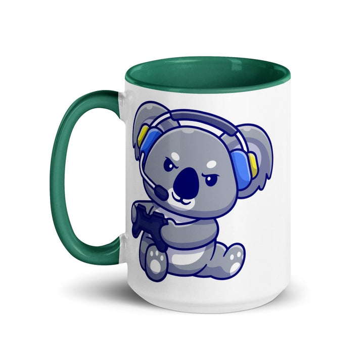 Game Console Koala Colorful Print Mug - Dark green - 15 oz - ArtyKoala