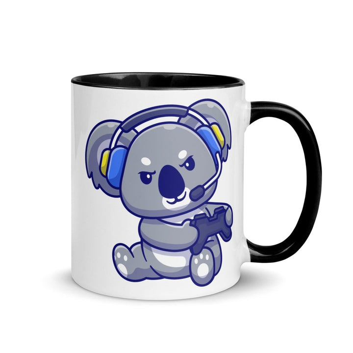 Game Console Koala Mug with Color Inside - Black / 11 oz - ArtyKoala