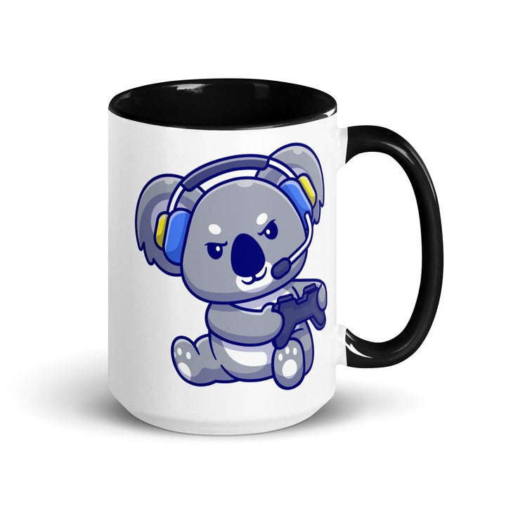 Game Console Koala Colorful Print Mug - Black - 15 oz - ArtyKoala