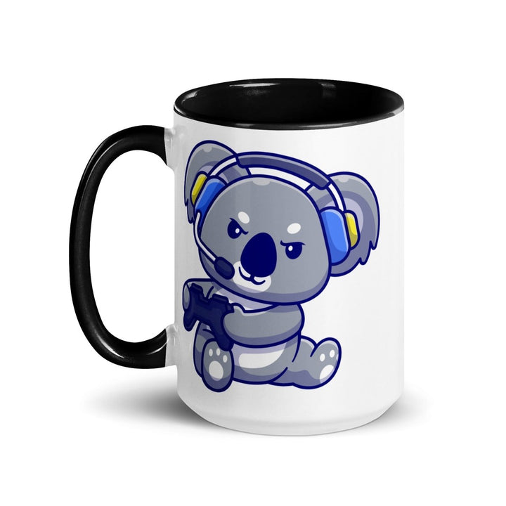 Game Console Koala Colorful Print Mug - Black - 15 oz - ArtyKoala