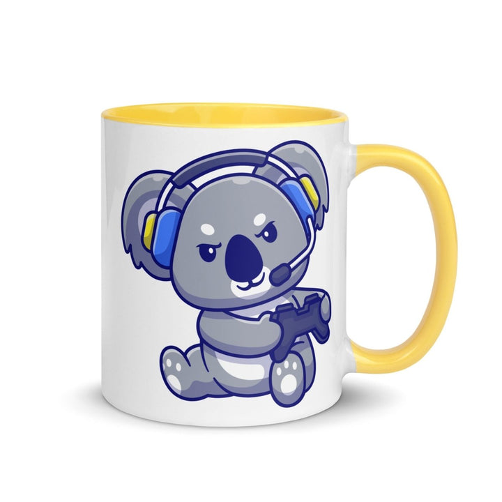 Game Console Koala Mug with Color Inside - Yellow / 11 oz - ArtyKoala