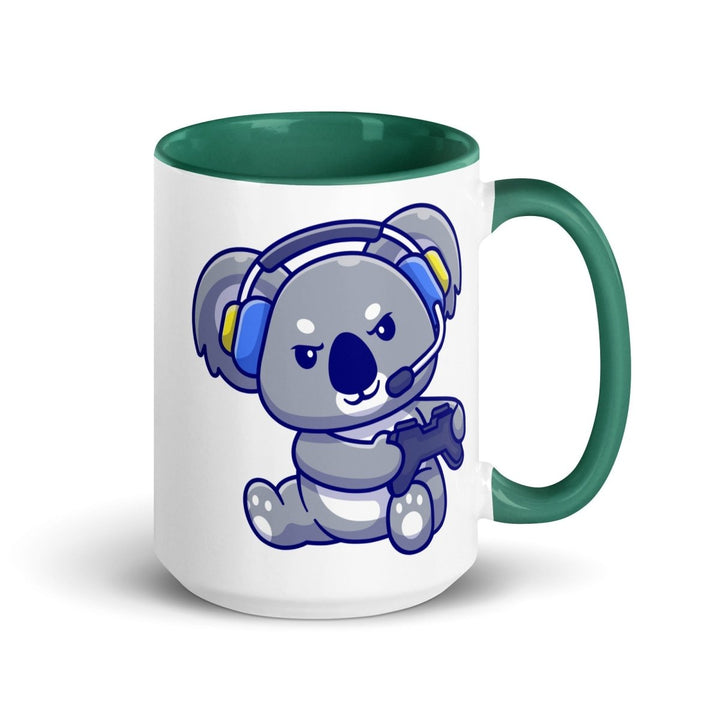 Game Console Koala Colorful Print Mug - Dark green - 15 oz - ArtyKoala