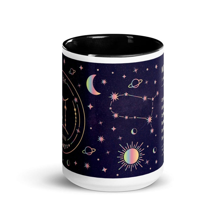 Gemini Colorful Print Mug - Black - 15 oz - ArtyKoala