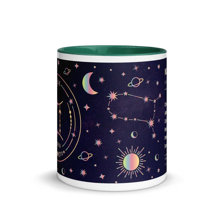 Gemini Colorful Print Mug - Dark green - 11 oz - ArtyKoala