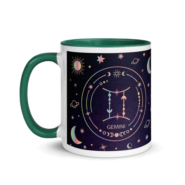 Gemini Colorful Print Mug - Dark green - 11 oz - ArtyKoala