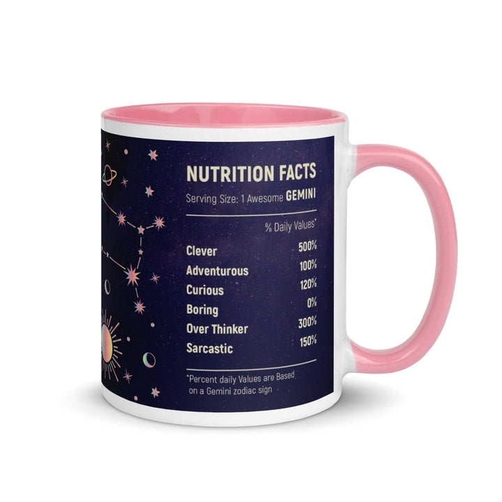 Gemini Colorful Print Mug - Pink - 11 oz - ArtyKoala