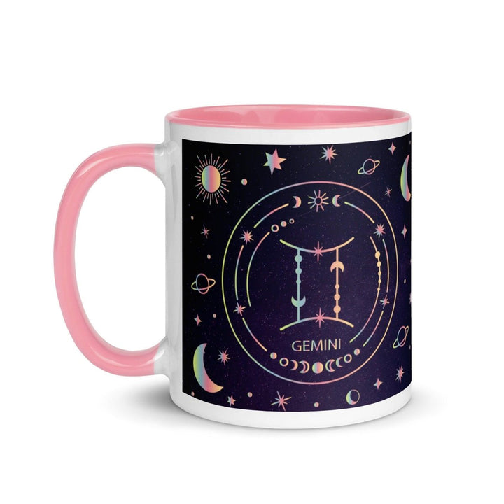 Gemini Colorful Print Mug - Pink - 11 oz - ArtyKoala