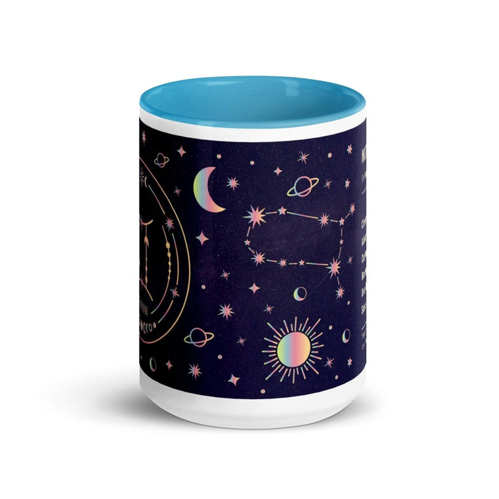 Gemini Colorful Print Mug - Blue - 15 oz - ArtyKoala