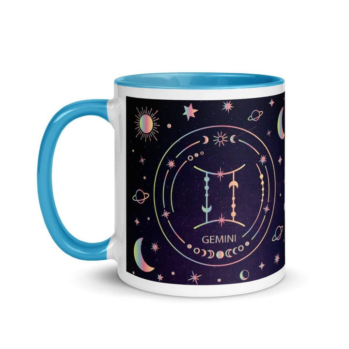 Gemini Colorful Print Mug - Blue - 11 oz - ArtyKoala