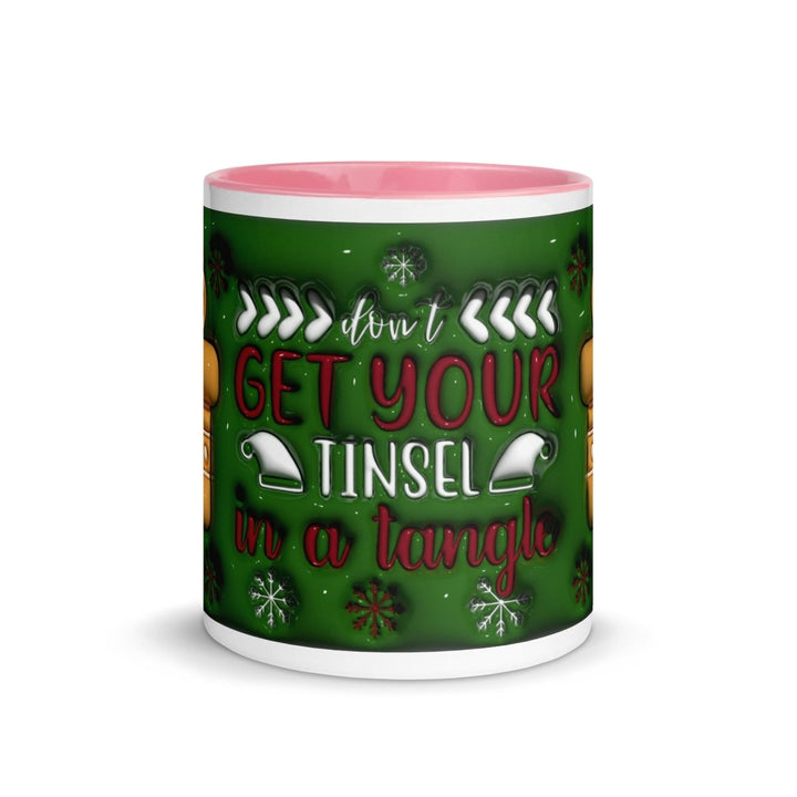 Get your Tinsel Colorful Print Mug - Black - 11 oz - ArtyKoala