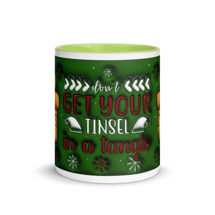 Get your Tinsel Colorful Print Mug - Golden Yellow - 11 oz - ArtyKoala