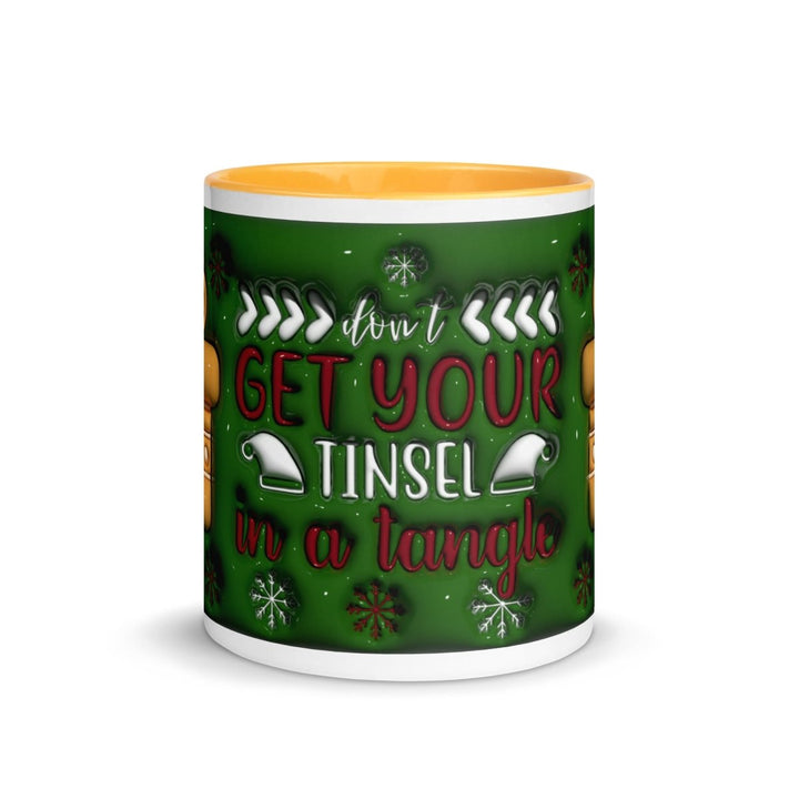 Get your Tinsel Colorful Print Mug - Orange - 11 oz - ArtyKoala