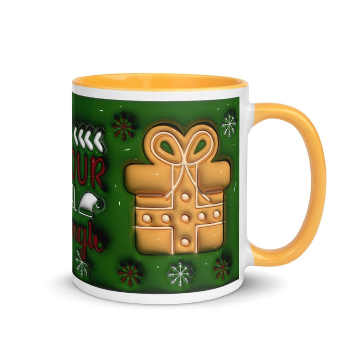 Get your Tinsel Colorful Print Mug - Golden Yellow - 11 oz - ArtyKoala