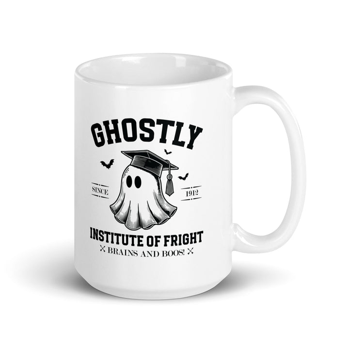 Ghostly Institute of Fright White glossy mug - 15 oz - ArtyKoala