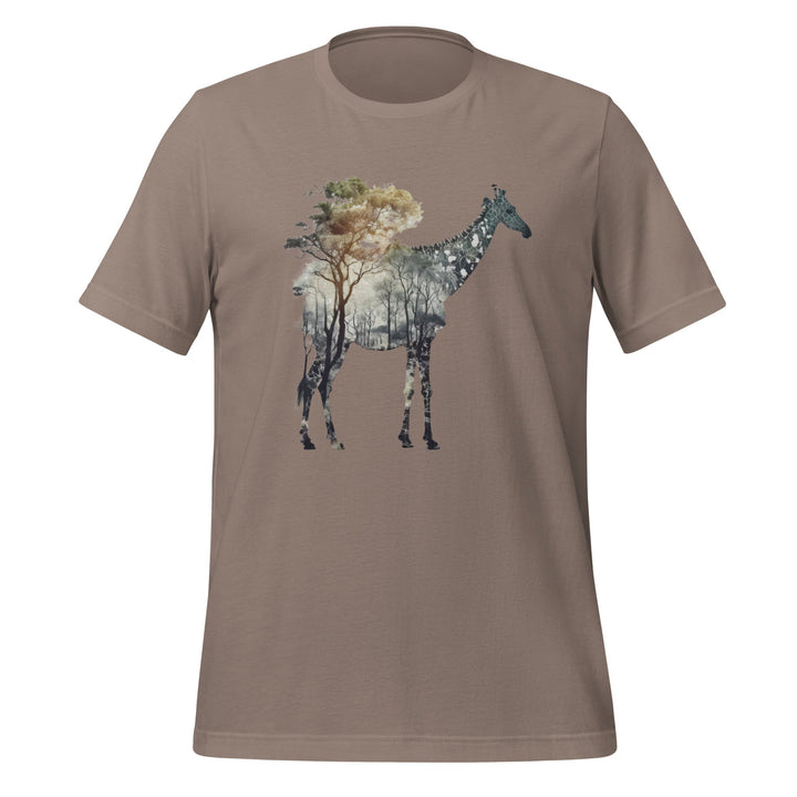 Giraffe and Nature Premium Unisex T-shirt - Pebble / S - ArtyKoala