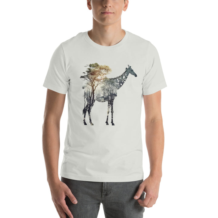 Giraffe and Nature Premium Unisex T-shirt - ArtyKoala