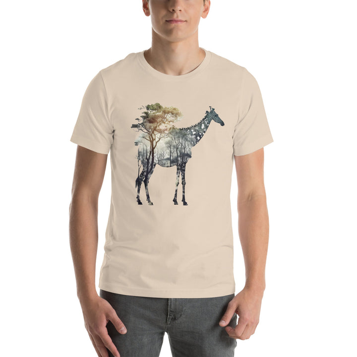 Giraffe and Nature Premium Unisex T-shirt - ArtyKoala